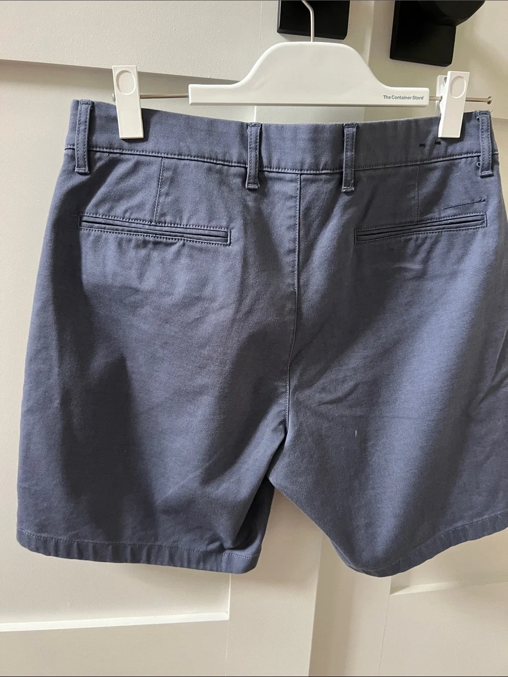 J. Crew Men's Slate Blue Flat Front Chino Shorts - Oxford Tech Short